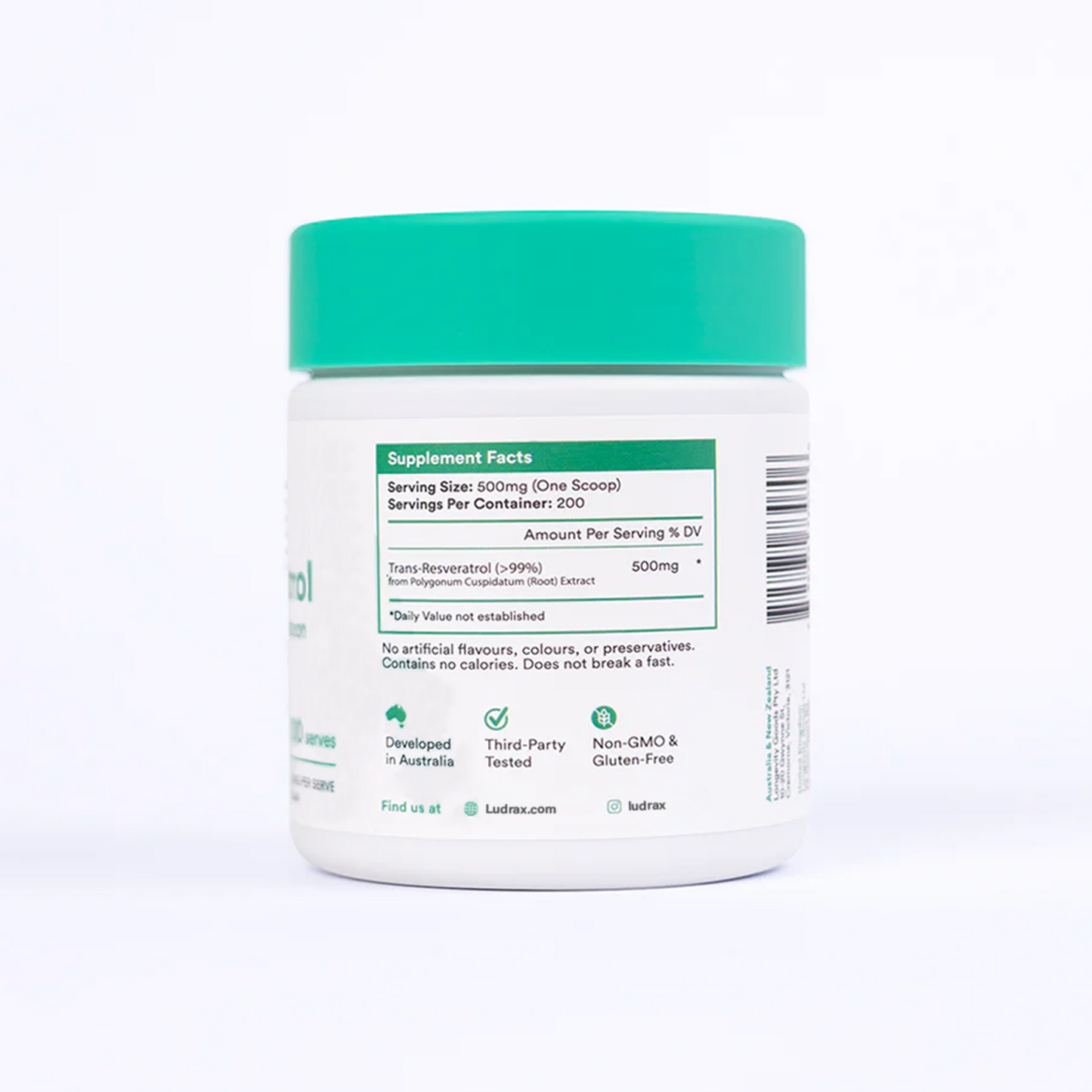 LUDRAX 100g Pure Resveratrol Powder for DNA Repair