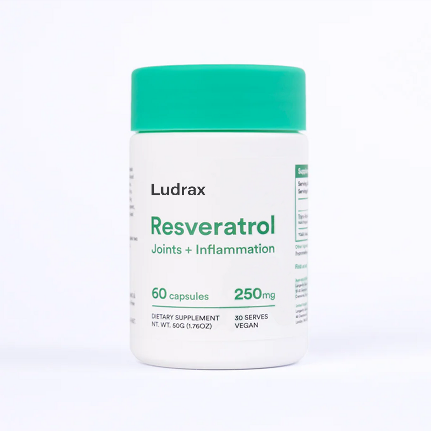 LUDRAX Resveratrol Supplement for DNA Repair (60 x 250mg Capsules)