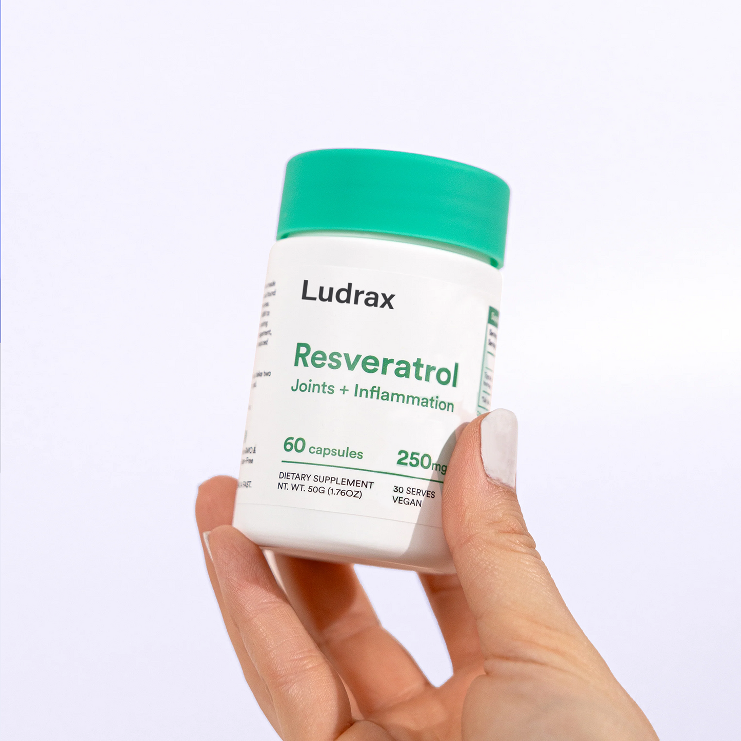 LUDRAX Resveratrol Supplement for DNA Repair (60 x 250mg Capsules)