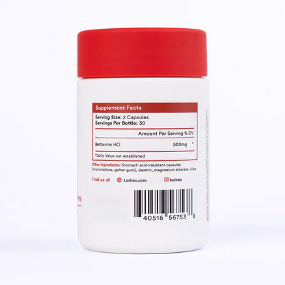 LUDRAX Berberine Capsules (60 x 250mg)