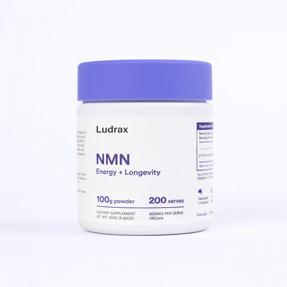 LUDRAX 100g Pure NMN Powder, Stabilised for NAD+