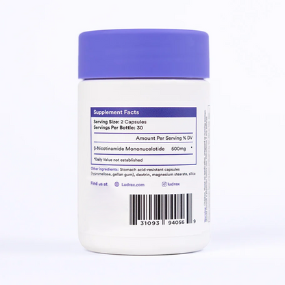 LUDRAX NMN Capsules for NAD+ (60 x 250mg)