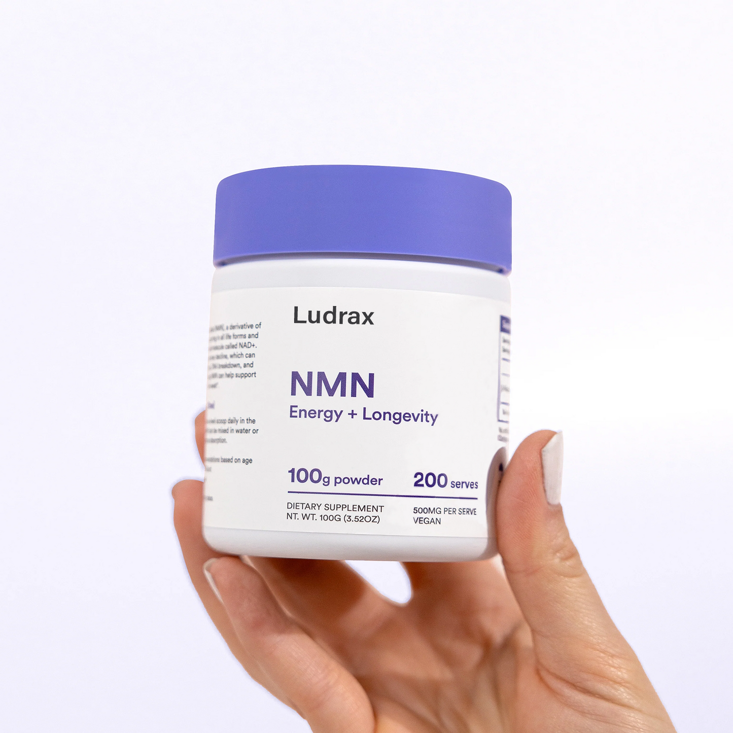 LUDRAX 100g Pure NMN Powder, Stabilised for NAD+