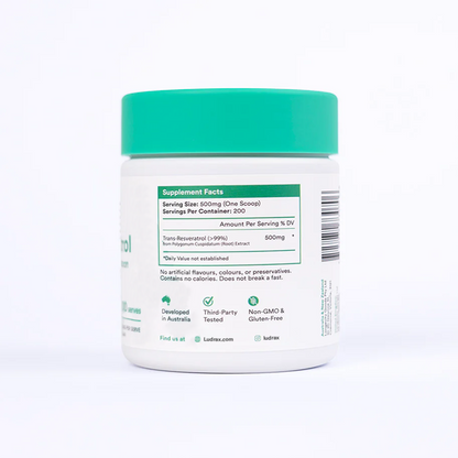 LUDRAX 100g Pure Resveratrol Powder for DNA Repair