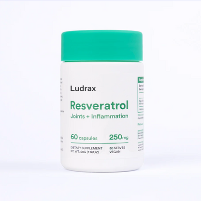 LUDRAX Resveratrol Supplement for DNA Repair (60 x 250mg Capsules)